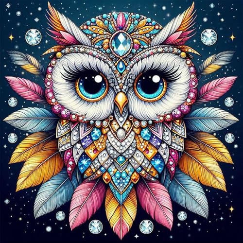 Huacan Kreuzstich Set Vorgedruckt Eule Muster Stickerei 11-Fädig Geprägt Embroidery Kit für Erwachsene Anfänger Älter 40x40cm Huacan Kreuzstich Set Vorgedruckt Eule Muster Stickerei 11-Fädig Geprägt Embroidery Kit für Erwachsene Anfänger Älter 40x40cm von Huacan