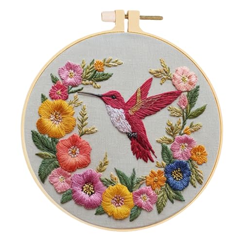 Huacan Stickerei Kit für Anfänger Erwachsene enthält gestempelt Muster, Hoop, Farbe Fäden, Werkzeuge, einfach zu folgen Anleitung Huacan Stickerei Kit für Anfänger Erwachsene enthält gestempelt Muster, Hoop, Farbe Fäden, Werkzeuge, einfach zu folgen Anleitung von Huacan