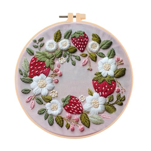 Huacan Stickerei Kreuzstich Set für Erwachsene Anfänger Blumengirlande Handmade Embroidery Kit mit Blumen Muster Huacan Stickerei Kreuzstich Set für Erwachsene Anfänger Blumengirlande Handmade Embroidery Kit mit Blumen Muster von Huacan