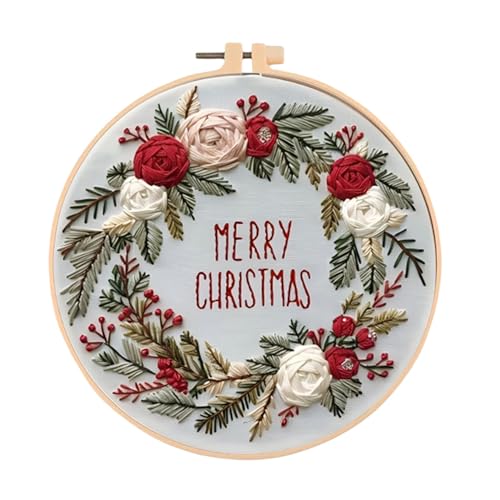 Huacan Stickerei Kreuzstich Set mit Weihnachten Muster für Erwachsene Anfänger Handmade Embroidery Kit 20x20cm Huacan Stickerei Kreuzstich Set mit Weihnachten Muster für Erwachsene Anfänger Handmade Embroidery Kit 20x20cm von Huacan