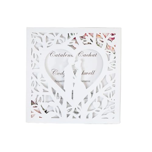 Huacici 20 Stück Hochzeit Einladungskarten, Hochzeitsparty Einladungskarten mit Bedruckbaren Papier und Umschläge für Hochzeit Hochzeitstag, Verlobung, Brautdusche, Muster Herz Huacici 20 Stück Hochzeit Einladungskarten, Hochzeitsparty Einladungskarten mit Bedruckbaren Papier und Umschläge für Hochzeit Hochzeitstag, Verlobung, Brautdusche, Muster Herz von Huacici