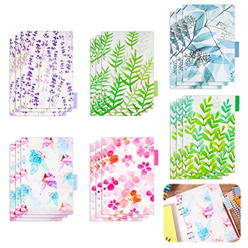 18 Pcs A5 Index Seite Trennblätter - Registerkarte Karteikarten Notizbuch PVC für Planner Notebook Loseblattbinder von YUEYUAN