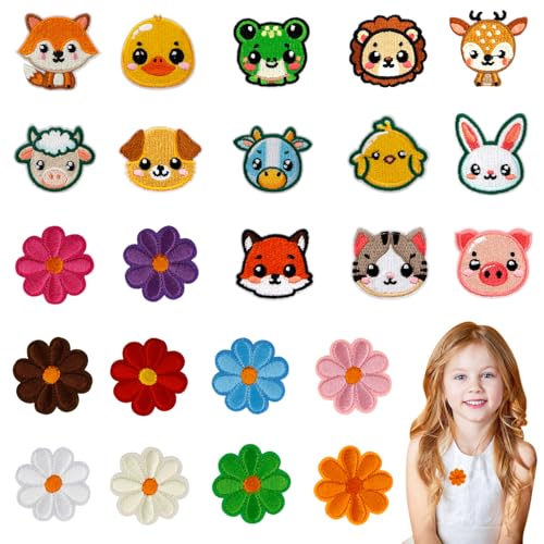 25 Stück Bügelflicken Kinder Flicken Zum Aufbügeln Patches Aufbügel Bügelbilder Für Textilien Aufbügelflicken Aufnäher Kinder Applikationen Zum Aufnähen Bügelsticker Für DIY T-Shirt Jeans Taschen Mütz von Huahuanghui