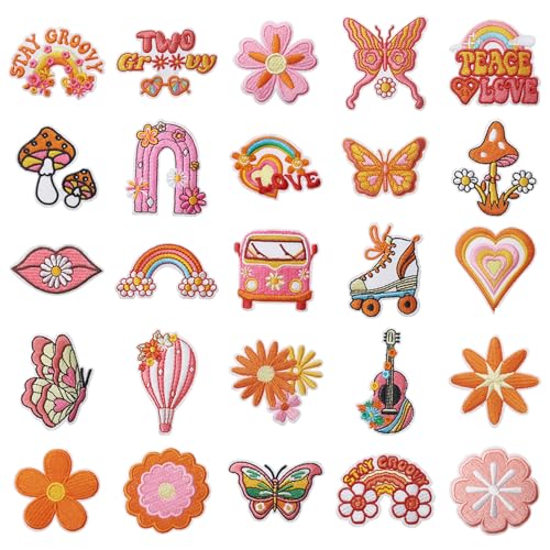 25Pcs Hippie Bügelflicken Boho Peace Zeichen Stickerei Flicken Zum Aufbügeln Patches Bügelbilder Für Textilien Bügelpatches Bügelaufkleber Kleidung Für Rucksack, Jacke, Jeans, Hemd & DIY Bastelbedarf 25Pcs Hippie Bügelflicken Boho Peace Zeichen Stickerei Flicken Zum Aufbügeln Patches Bügelbilder Für Textilien Bügelpatches Bügelaufkleber Kleidung Für Rucksack, Jacke, Jeans, Hemd & DIY Bastelbedarf von Huahuanghui