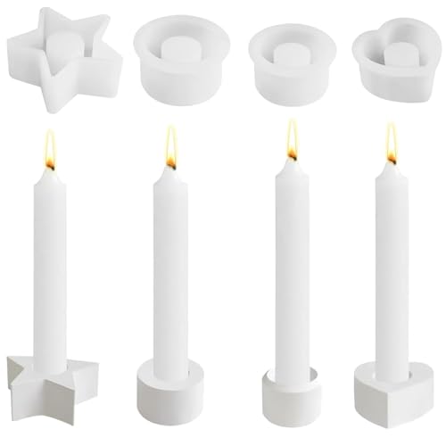 4 Stück Silikonform Kerzenhalter,Gießform Kerzenhalter Sterne Rund,Stabkerze Silikon Kerzenformen,Harz Epoxid Stabkerzenhalter Silikonform,für DIY Kerzenständer,Kerzenhalter Form für Weihnachten 4 Stück Silikonform Kerzenhalter,Gießform Kerzenhalter Sterne Rund,Stabkerze Silikon Kerzenformen,Harz Epoxid Stabkerzenhalter Silikonform,für DIY Kerzenständer,Kerzenhalter Form für Weihnachten von Huahuanghui