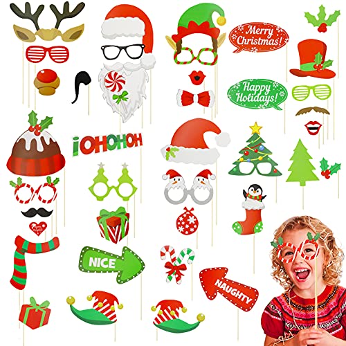 40PCS Weihnachten Foto Requisiten,Weihnachten Photo Requisiten, Weihnachten Photo Booth Requisiten,Xmas Party Photo Supplies, Kreative Weihnachtsrequisiten,Photo Booth Selfie Rahmen Requisiten Set 40PCS Weihnachten Foto Requisiten,Weihnachten Photo Requisiten, Weihnachten Photo Booth Requisiten,Xmas Party Photo Supplies, Kreative Weihnachtsrequisiten,Photo Booth Selfie Rahmen Requisiten Set von Huahuanghui