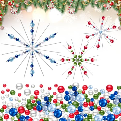 9 Stück Weihnachten Schneeflocken Drähte Formen,mit ca. 600 Stück Perlen+1 Stück Spitzzange,Perlensterne Bastelset Schneeflocken Weihnachtsdeko,für DIY Perlen Weihnachtsbaum Weihnachtsschmuck 9 Stück Weihnachten Schneeflocken Drähte Formen,mit ca. 600 Stück Perlen+1 Stück Spitzzange,Perlensterne Bastelset Schneeflocken Weihnachtsdeko,für DIY Perlen Weihnachtsbaum Weihnachtsschmuck von Huahuanghui