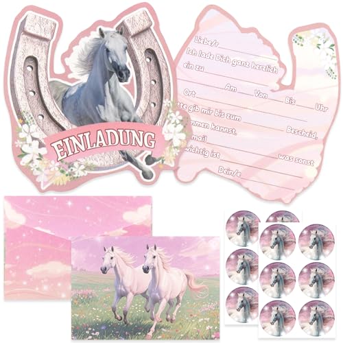 Huahuanghui 12 x Einladungskarten Pferde, Mädchen Einladungskarten Kindergeburtstag Pferde mit Umschläge, Party EInladungskarten Mädchen, PferDe Geburtstag Deko, für Kinderparty, Geburtstagsfeiern Huahuanghui 12 x Einladungskarten Pferde, Mädchen Einladungskarten Kindergeburtstag Pferde mit Umschläge, Party EInladungskarten Mädchen, PferDe Geburtstag Deko, für Kinderparty, Geburtstagsfeiern von Huahuanghui