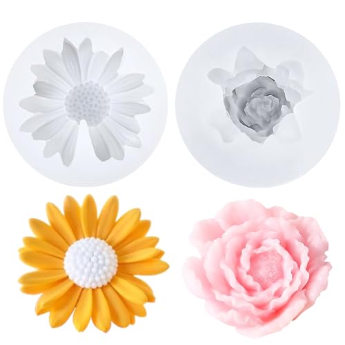 Huahuanghui 2 Stück Kerzen Silikonformen,Daisy Silicone Kerzenform 3D Jasmine Kerzenform,Silikonform Blumen,Silikonformen Gießformen Kerzen Blumen,Blumenformen für Blumenkerzen,DIY Handgefertigten Huahuanghui 2 Stück Kerzen Silikonformen,Daisy Silicone Kerzenform 3D Jasmine Kerzenform,Silikonform Blumen,Silikonformen Gießformen Kerzen Blumen,Blumenformen für Blumenkerzen,DIY Handgefertigten von Huahuanghui