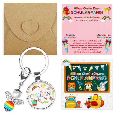 Huahuanghui Einschulung Mädchen Geschenk Schutzengel Schlüsselanhänger Set Schulanfang Geschenke Mutmacher Kinder Schultüte Füllung Schulanfang Glücksbringer Huahuanghui Einschulung Mädchen Geschenk Schutzengel Schlüsselanhänger Set Schulanfang Geschenke Mutmacher Kinder Schultüte Füllung Schulanfang Glücksbringer von Huahuanghui