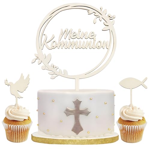 Kommunion Cake Topper,Taufe Holz Tortendeko,Kommunion Kuchenaufstecker,Kommunion Torten Topper,Cake Topper Taufe,Personalisierter Tortenstecker aus Umweltfreundlichem Holz,16cm Durchmesser Kommunion Cake Topper,Taufe Holz Tortendeko,Kommunion Kuchenaufstecker,Kommunion Torten Topper,Cake Topper Taufe,Personalisierter Tortenstecker aus Umweltfreundlichem Holz,16cm Durchmesser von Huahuanghui
