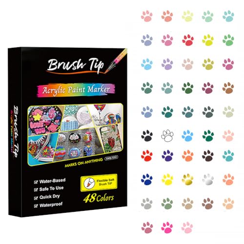 Huamengyuan Acrylstifte Marker Marker Stifte Set Acrylfarben Stifte für die Kolorierung Illustration Steine Wasserfest, Acrylmarker Set zum Holz, Glas, Papier, Keramik, Leinwand Huamengyuan Acrylstifte Marker Marker Stifte Set Acrylfarben Stifte für die Kolorierung Illustration Steine Wasserfest, Acrylmarker Set zum Holz, Glas, Papier, Keramik, Leinwand von Huamengyuan