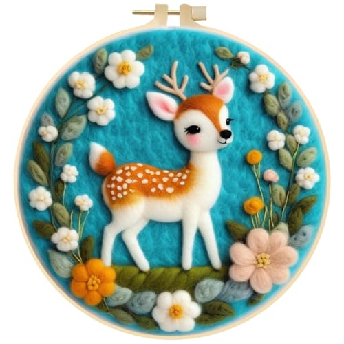 Huamengyuan Kreuzstich-Sets Anfänger Stickerei Set Stickerei Set DIY Wollstickerei-Malset Wolle Stickrahmen Nadelfilznadeln Nadelfilz Schaumstoff Pad Nadelfilz Starter Kit für DIY Heimdekoration Huamengyuan Kreuzstich-Sets Anfänger Stickerei Set Stickerei Set DIY Wollstickerei-Malset Wolle Stickrahmen Nadelfilznadeln Nadelfilz Schaumstoff Pad Nadelfilz Starter Kit für DIY Heimdekoration von Huamengyuan