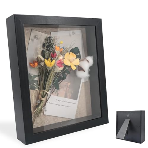 Bilderrahmen zum Befüllen, Tiefer Bilderrahmen zum Befüllen 20 x 20 cm, mit Transparente Acrylplatte, 3D Objektrahmen Tiefer 3cm, Tiefer Rahmen Hölzern, für Objekte, Blumen, Hochzeitsgeschenk, Schwarz Bilderrahmen zum Befüllen, Tiefer Bilderrahmen zum Befüllen 20 x 20 cm, mit Transparente Acrylplatte, 3D Objektrahmen Tiefer 3cm, Tiefer Rahmen Hölzern, für Objekte, Blumen, Hochzeitsgeschenk, Schwarz von Huamirra