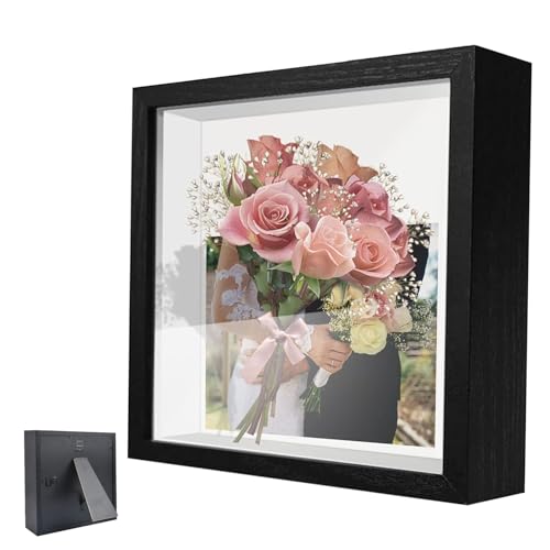 Bilderrahmen zum Befüllen, Tiefer Bilderrahmen zum Befüllen 30 x 30 cm, mit Transparente Acrylplatte, 3D Objektrahmen Tiefer 3cm, Tiefer Rahmen Hölzern, für Hochzeitsgeschenk, Schwarz Bilderrahmen zum Befüllen, Tiefer Bilderrahmen zum Befüllen 30 x 30 cm, mit Transparente Acrylplatte, 3D Objektrahmen Tiefer 3cm, Tiefer Rahmen Hölzern, für Hochzeitsgeschenk, Schwarz von Huamirra