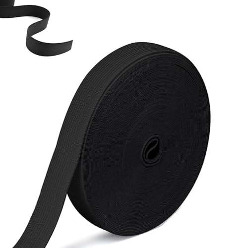 Gummiband, Flachgewebte Gummibänder, Elastische Hosen, 10 m Nähen Gummibänder, Hosengummi, Breite 20 mm für Hosen, Zum Nähen, Basteln und Heimwerken, Schwarz Gummiband, Flachgewebte Gummibänder, Elastische Hosen, 10 m Nähen Gummibänder, Hosengummi, Breite 20 mm für Hosen, Zum Nähen, Basteln und Heimwerken, Schwarz von Huamirra