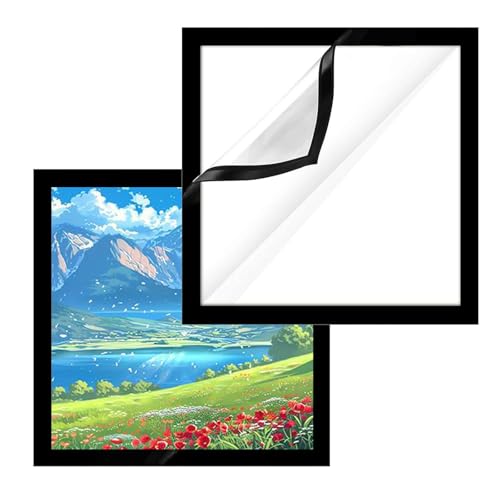Huamirra Diamond Painting Rahmen, 2 Stück Schwarzer Selbstklebender Rahmen, 30 x 30 cm Künstlerischer Dekorativer Rahmen, Diamant Painting Bilderrahmen, Magnetrahmen Set, Für Fotos, Gemälde, Urkunden Huamirra Diamond Painting Rahmen, 2 Stück Schwarzer Selbstklebender Rahmen, 30 x 30 cm Künstlerischer Dekorativer Rahmen, Diamant Painting Bilderrahmen, Magnetrahmen Set, Für Fotos, Gemälde, Urkunden von Huamirra