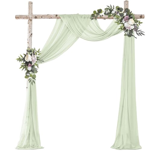 Huamirra Hochzeitsbogen Tüllstoff, 75X600cm Chiffon Stoff Vorhänge Tülldekostoff Bogenvorhäng, Hochzeitsbogen Gardinen, Hochzeits Tüll Hintergrund Vorhang, für Laube Hochzeit Torbogen (Grasgrün) Huamirra Hochzeitsbogen Tüllstoff, 75X600cm Chiffon Stoff Vorhänge Tülldekostoff Bogenvorhäng, Hochzeitsbogen Gardinen, Hochzeits Tüll Hintergrund Vorhang, für Laube Hochzeit Torbogen (Grasgrün) von Huamirra