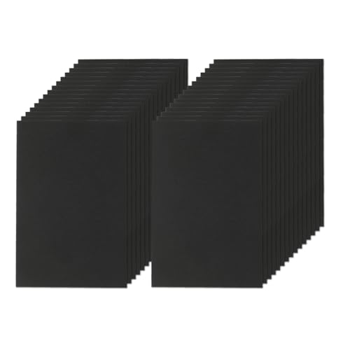 100 Stück Schwarz A6 Blanko Postkarten zum Selbstgestalten, 350 g/m² Karteikarten Blanko A6 Papier Karten zum Beschriften, Kartonpapier Bastelkarton zum Bedrucken DIY(148 x 100 mm) von HuangXinyu