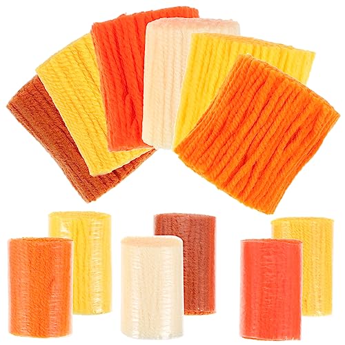 12 vorgeschnittene Garne, bunte Garnbündel, für Heimwerker, Teppichherstellung, Basteln, Nähen, Stricken und kreative Projekte von HuangguiyuanV