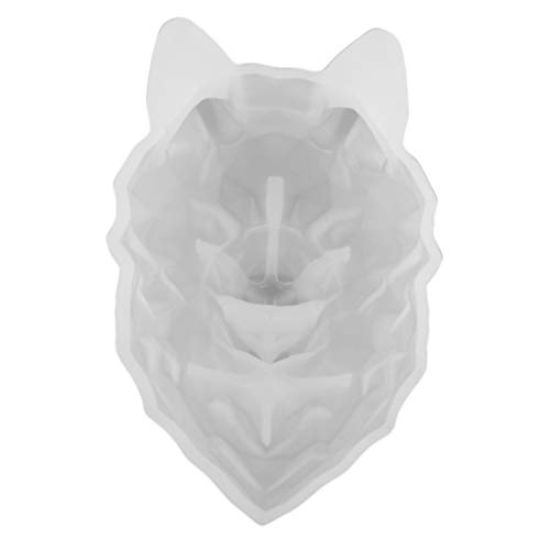 DIY Silikon Tierform, Schildkröte Epoxidharz Form Leicht zu lösen, DIY Schmuck Anhänger Handwerk Dekoration Modellierung (Wolfkopf) von HuangguiyuanV