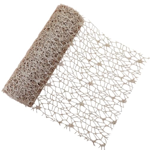 Glitzer-Gaze-Rolle, Blumenverpackung, Netzrolle, zum Basteln, für Blumen, Geschenkverpackungen, 25 cm x 4,5 m (Champagner) von HuangguiyuanV