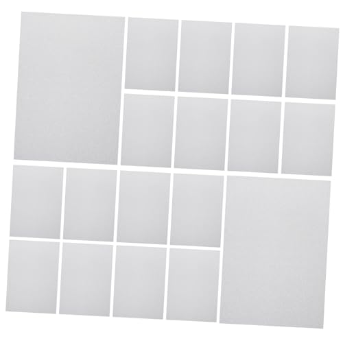 Glitzer-Papier, 20 Blatt, farbiger Karton, Bastelkarte, für Grußkarten, Scrapbooking und Party-Dekorationen (Silber) von HuangguiyuanV