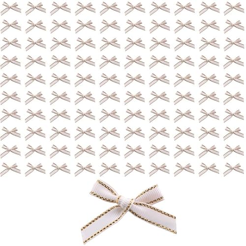 Mini-Schleifen, mehrfarbig, kleine Schleifen, Blumen, für Bastelarbeiten, Nähen, Scrapbooking, Hochzeit, Weihnachten, Party, Geschenk, Dekoration, Weiß, 100 Stück Mini-Schleifen, mehrfarbig, kleine Schleifen, Blumen, für Bastelarbeiten, Nähen, Scrapbooking, Hochzeit, Weihnachten, Party, Geschenk, Dekoration, Weiß, 100 Stück von HuangguiyuanV