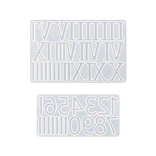 Silikonformen mit Zahlen, Buchstaben, 3D-Zahlen, Uhr, Epoxidharz, DIY, handgefertigt, Ton, Handwerk, Heimdekoration, 2 Stück Silikonformen mit Zahlen, Buchstaben, 3D-Zahlen, Uhr, Epoxidharz, DIY, handgefertigt, Ton, Handwerk, Heimdekoration, 2 Stück von HuangguiyuanV