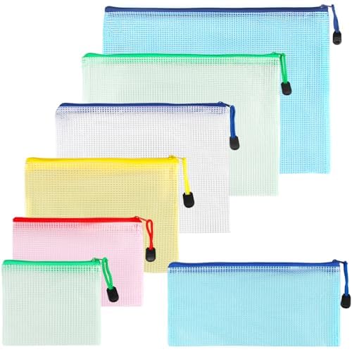 Dokumententasche 7 Stück Zip Tasche A4+A5+A6+B5+B6+B8+Rechnung Tasche, Transparent Reißverschlusstaschen, Mesh Beutel mit Reißverschluss für Akten, Kosmetika, Hausaufgaben und Reiseutensilien Dokumententasche 7 Stück Zip Tasche A4+A5+A6+B5+B6+B8+Rechnung Tasche, Transparent Reißverschlusstaschen, Mesh Beutel mit Reißverschluss für Akten, Kosmetika, Hausaufgaben und Reiseutensilien von Huanmin