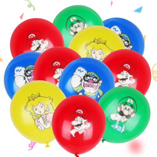 Mario Luftballons Set, Super Mario Balloons, Mario Luftballons Bunt, Super Mario Geburtstag Deko, Mario Latex luftballon, Mario Bros Birthday Balloons, Super Mario Party Set (40PCS /Mario) von Huanmin