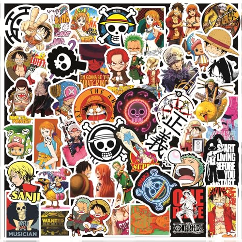One Piece Sticker Set, Kinder Sticker 100 Sticker Cartoon Aufkleber Vinyl Aufkleber Kinder Laptop Sticker & Skateboard Sticker Koffer Auto Fahrrad Sticker für Erwachsene Kinder One Piece Sticker Set, Kinder Sticker 100 Sticker Cartoon Aufkleber Vinyl Aufkleber Kinder Laptop Sticker & Skateboard Sticker Koffer Auto Fahrrad Sticker für Erwachsene Kinder von Huanmin