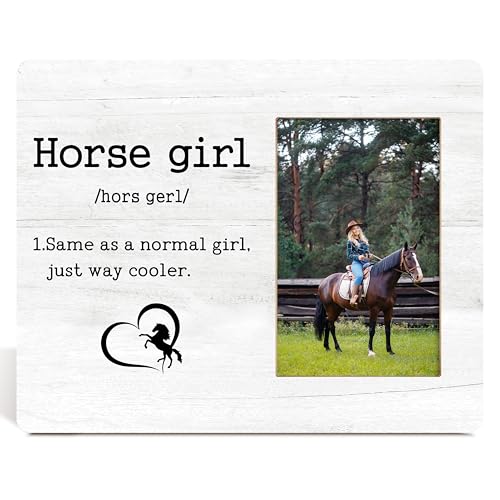 Pferde-Bilderrahmen für Frauen, Geschenke für Geburtstag, Weihnachten, Pferdemädchen-Definition, Holz-Bilderrahmen, lustige Geschenke für Mädchen, Freunde, Cowgirl-Pferdeliebhaber, Pferdedekoration Pferde-Bilderrahmen für Frauen, Geschenke für Geburtstag, Weihnachten, Pferdemädchen-Definition, Holz-Bilderrahmen, lustige Geschenke für Mädchen, Freunde, Cowgirl-Pferdeliebhaber, Pferdedekoration von Huastatewolf
