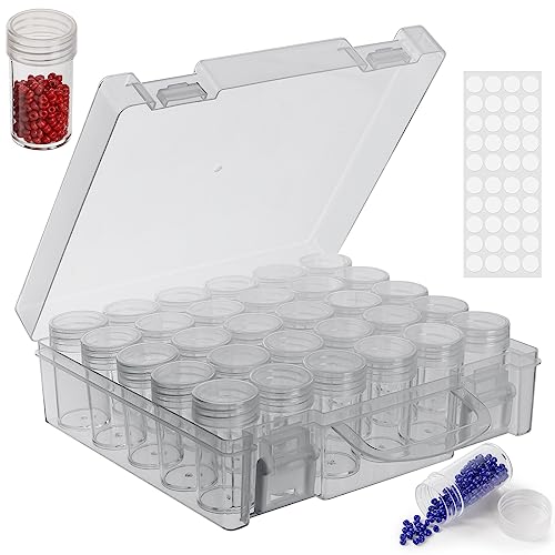 Diamond Painting Aufbewahrungsbox, Diamond Painting Zubehör Boxen, 30 Gitter Transparent Diamond Painting Aufbewahrung Box Diamant Painting Perlen Aufbewahrungsbox mit Stickers für Steine (1 Stück) Diamond Painting Aufbewahrungsbox, Diamond Painting Zubehör Boxen, 30 Gitter Transparent Diamond Painting Aufbewahrung Box Diamant Painting Perlen Aufbewahrungsbox mit Stickers für Steine (1 Stück) von Huaxiangoh