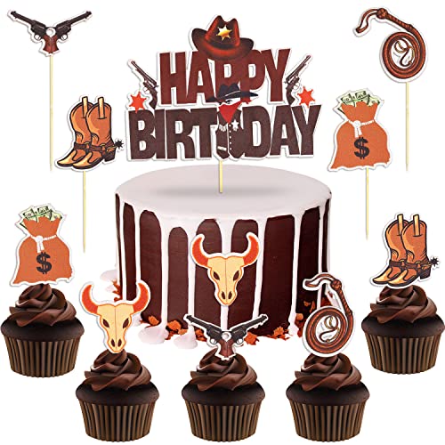 Huaxintoys 11 Stück Cowboy Tortendeko Geburtstag, Happy Birthday Tortendeko, Western Tortenaufleger, Western Kuchen Topper mit Cowboy-Elemente Geburtstag Dekoration Huaxintoys 11 Stück Cowboy Tortendeko Geburtstag, Happy Birthday Tortendeko, Western Tortenaufleger, Western Kuchen Topper mit Cowboy-Elemente Geburtstag Dekoration von Huaxintoys