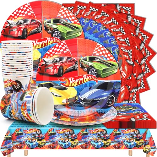 Huaxintoys 61 Pcs Rennwagen Kindergeburtstag Partygeschirr, Rennwagen Kindergeburtstag Dekoration,Rennauto Partygeschirr, Tischdecke Teller Tassen Servietten, für Kindergeburtstag Party Supplies Huaxintoys 61 Pcs Rennwagen Kindergeburtstag Partygeschirr, Rennwagen Kindergeburtstag Dekoration,Rennauto Partygeschirr, Tischdecke Teller Tassen Servietten, für Kindergeburtstag Party Supplies von Huaxintoys