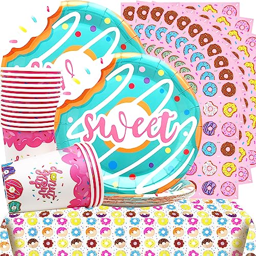 Huaxintoys Ciambella Stoviglie per Feste di Compleanno,Ciambella Festa Decorazioni Set Include 16 Piatti di Carta,20 Tovaglioli,16 Tazze e Tovaglia per Bambini Ragazze di Compleanno Festa Decorazioni Huaxintoys Ciambella Stoviglie per Feste di Compleanno,Ciambella Festa Decorazioni Set Include 16 Piatti di Carta,20 Tovaglioli,16 Tazze e Tovaglia per Bambini Ragazze di Compleanno Festa Decorazioni von Huaxintoys