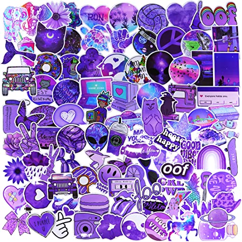 LiLa Aufkleber Set, Aesthetic Vintage Wasserdicht Vinyl Stickers für Fahrrad Koffer Helm Laptop Skateboard Auto Motorrad Graffiti Wasserflasche (100 Stück) von Huaxintoys