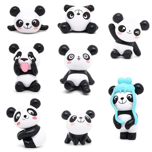Panda Figuren, 8 Stück, Huaxintoys,Mini Panda Figuren,Niedliche Panda Ornamente, Mini Panda Ornamente, Panda Kuchen Topper, für Kinderfeste, Kuchen, Zuhause, Bürodekoration, Panda Gartenpuppe Panda Figuren, 8 Stück, Huaxintoys,Mini Panda Figuren,Niedliche Panda Ornamente, Mini Panda Ornamente, Panda Kuchen Topper, für Kinderfeste, Kuchen, Zuhause, Bürodekoration, Panda Gartenpuppe von Huaxintoys