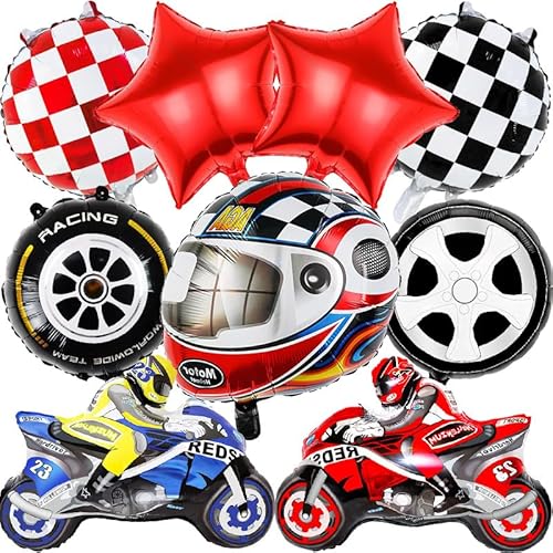 Rennwagen Geburtstags Deko Folienballon, 9 Stück Rennauto Heliumballons Geburtstagsdeko, Folienballon Rennwagen Theme für Kinder Geburtstagsparty Deko Rennwagen Geburtstags Deko Folienballon, 9 Stück Rennauto Heliumballons Geburtstagsdeko, Folienballon Rennwagen Theme für Kinder Geburtstagsparty Deko von Huaxintoys