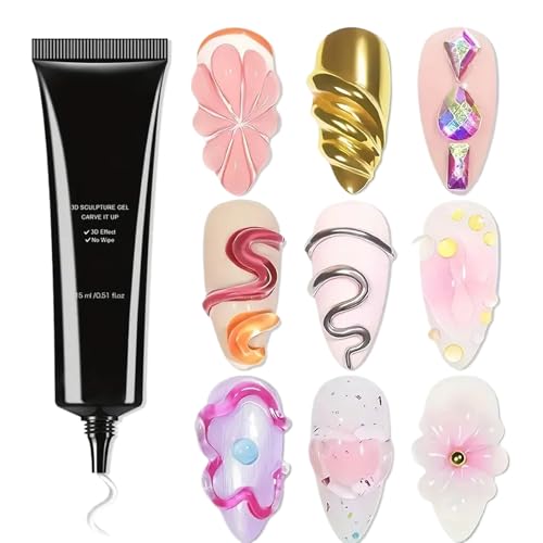 Huayeex 3D Nagel Gel Modelliergel | 15ml Wischfreier 3D Klarer Nagel Charm Strass Kleber,Langanhaltende Pflegeprodukte Für Steinverzierungen Pulver Schmucksteine Dekorationen Huayeex 3D Nagel Gel Modelliergel | 15ml Wischfreier 3D Klarer Nagel Charm Strass Kleber,Langanhaltende Pflegeprodukte Für Steinverzierungen Pulver Schmucksteine Dekorationen von Huayeex