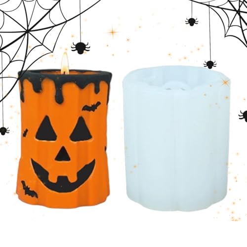 Huayeex Kerzen Gießform Halloween - Halloween Kürbiskerzen Form Säulenkerze - Einfache Entformung Handwerkliches Dekorations Werkzeug Zur Herstellung Von Seife Schokolade Fondant Kuchen Huayeex Kerzen Gießform Halloween - Halloween Kürbiskerzen Form Säulenkerze - Einfache Entformung Handwerkliches Dekorations Werkzeug Zur Herstellung Von Seife Schokolade Fondant Kuchen von Huayeex