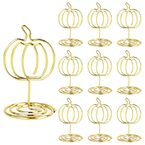 Huayeex Tischkartenhalter | Kürbis Motivhalter Für Tische | 10 Stück Metallklammern Notizzettelhalter Tischdekoration Für Restaurant Café Hotel Feiern Huayeex Tischkartenhalter | Kürbis Motivhalter Für Tische | 10 Stück Metallklammern Notizzettelhalter Tischdekoration Für Restaurant Café Hotel Feiern von Huayeex
