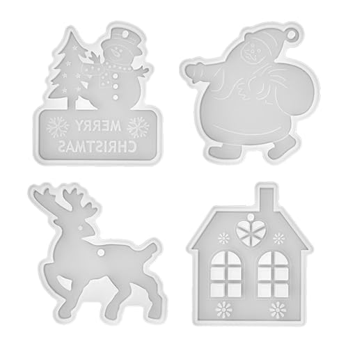 Huayeex Weihnachtsformen Für Harz - Weihnachtsformen Aus Silikon Für Epoxidharz Beton - Antihaft Schmuck für Fondant Ton Beton Küche Tür Fenster Halloween Geburtstage Festtage Hochzeit Neujahr - Für Huayeex Weihnachtsformen Für Harz - Weihnachtsformen Aus Silikon Für Epoxidharz Beton - Antihaft Schmuck für Fondant Ton Beton Küche Tür Fenster Halloween Geburtstage Festtage Hochzeit Neujahr - Für von Huayeex