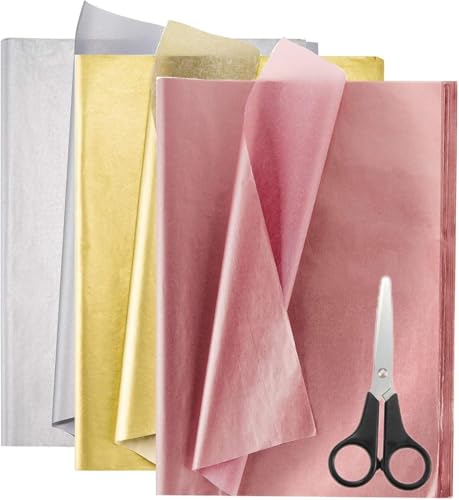 60 Blatt Seidenpapier Verpackungsmaterial Metallic-Seidenpapier für Geschenktüten und Verpackungen, Glitzerndes Geschenkpapier Geschenk Verpackungsmaterial 2024 60 Blatt 60 Blatt Seidenpapier Verpackungsmaterial Metallic-Seidenpapier für Geschenktüten und Verpackungen, Glitzerndes Geschenkpapier Geschenk Verpackungsmaterial 2024 60 Blatt von Hubatterik