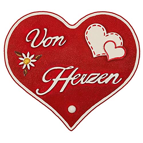 Magnetpin-Herz "Von Herzen" - 7 cm von Hubrig Volkskunst