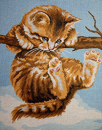 Hudemas Gobelin Stickbild Stickpackung Katze auf AST halber Kreuzstich 20x25cm. inkl. Sticktwist cod.429 Hudemas Gobelin Stickbild Stickpackung Katze auf AST halber Kreuzstich 20x25cm. inkl. Sticktwist cod.429 von Hudemas