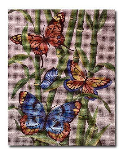 Hudemas Gobelin Stickbild Stickpackung Schmetterlinge 20x25 halber Kreuzstich cod 493 von Hudemas
