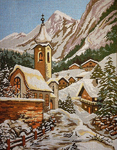 Hudemas Komplette Gobelin Stickpackung Landschaften halber Kreuzstich inkl.Sticktwist 23x30 cm (140) von Hudemas