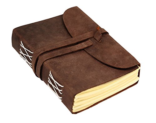 Hudson & James Handgefertigtes Leder-Notizbuch, Reisetagebuch, gebundener täglicher Notizblock für Männer und Frauen, unliniertes Papier, mittelgroß, Schreibblock für Künstler, Skizze, 17,8 x 12,7 cm Hudson & James Handgefertigtes Leder-Notizbuch, Reisetagebuch, gebundener täglicher Notizblock für Männer und Frauen, unliniertes Papier, mittelgroß, Schreibblock für Künstler, Skizze, 17,8 x 12,7 cm von Hudson & James